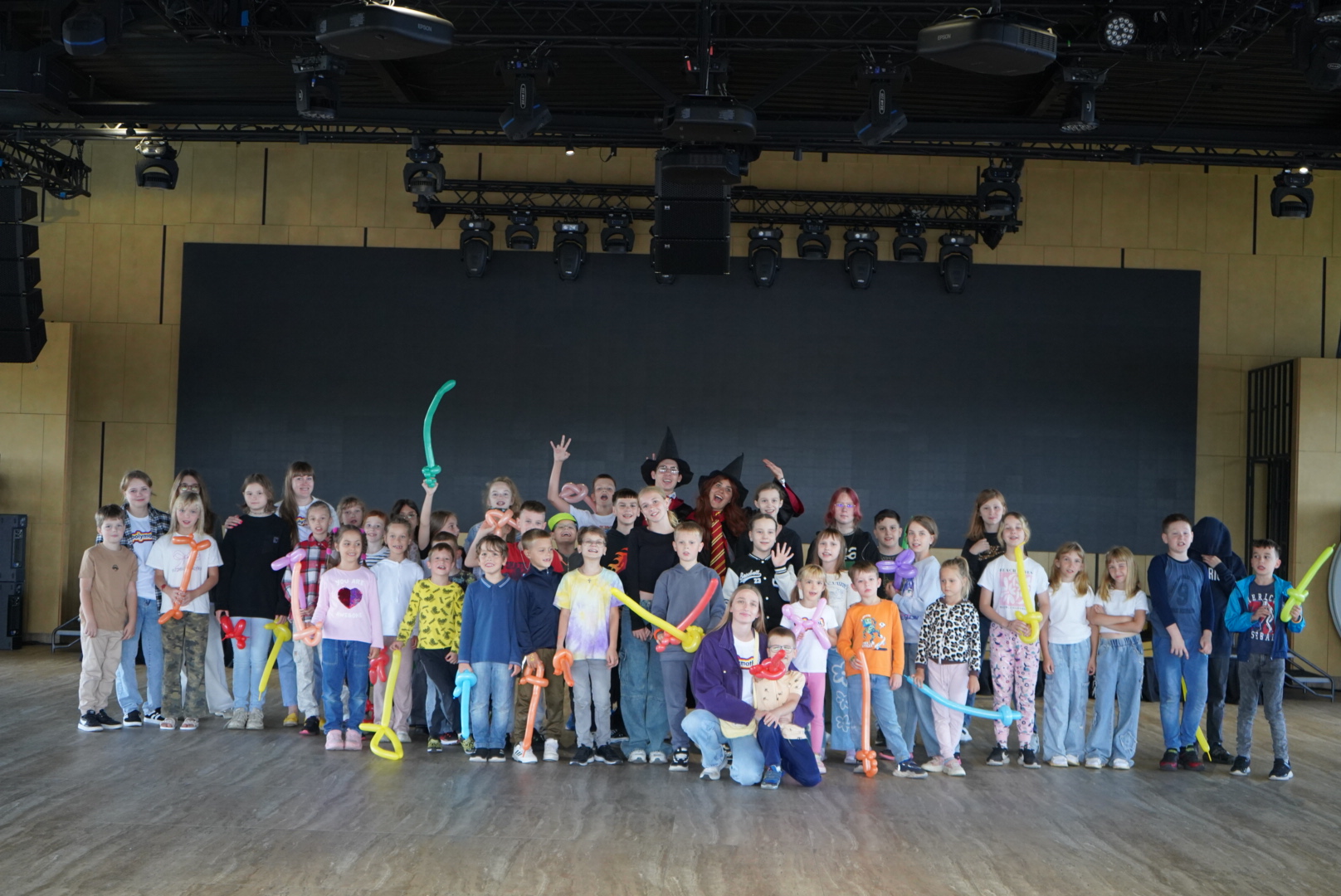 Large group of children at a Polymath event